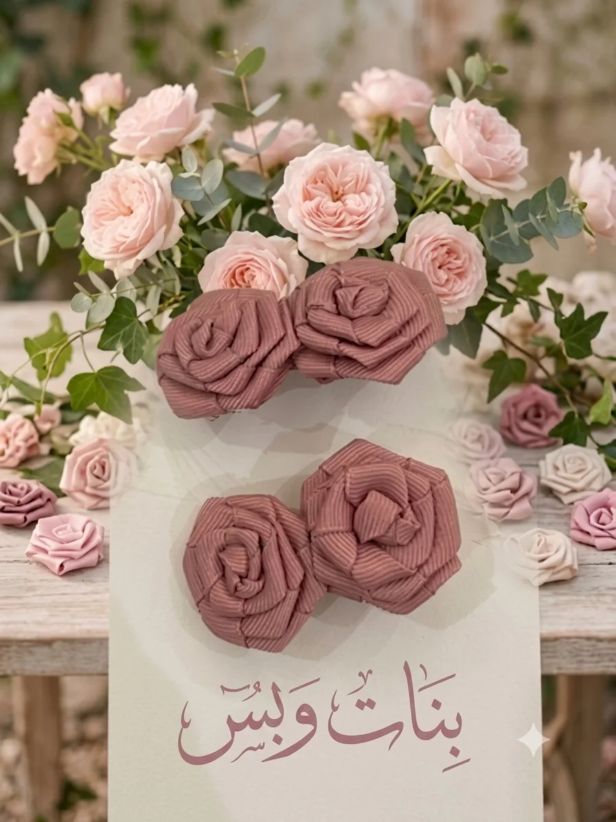 كلبس قطعتين ورد